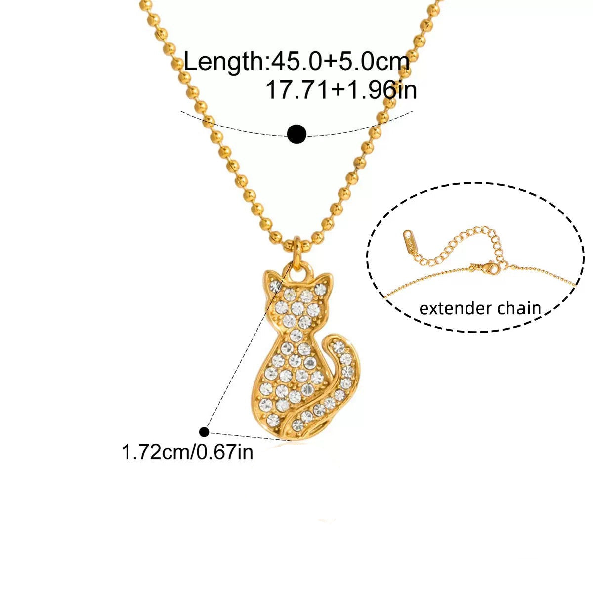 Sparkling Gold - Plated Pet - Themed Necklaces