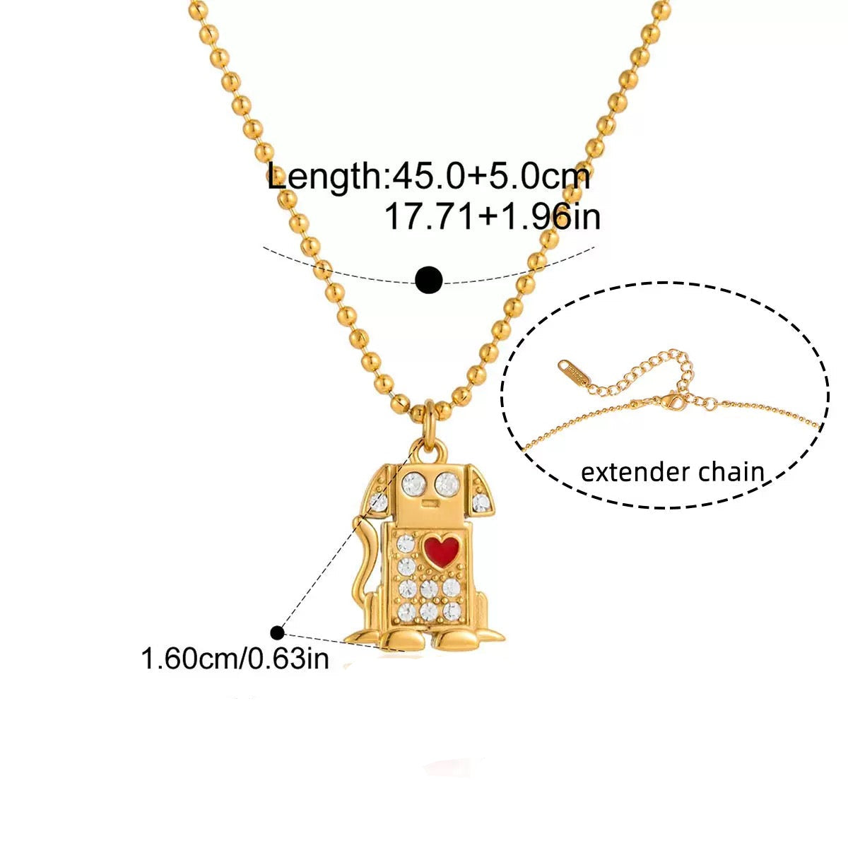 Sparkling Gold - Plated Pet - Themed Necklaces