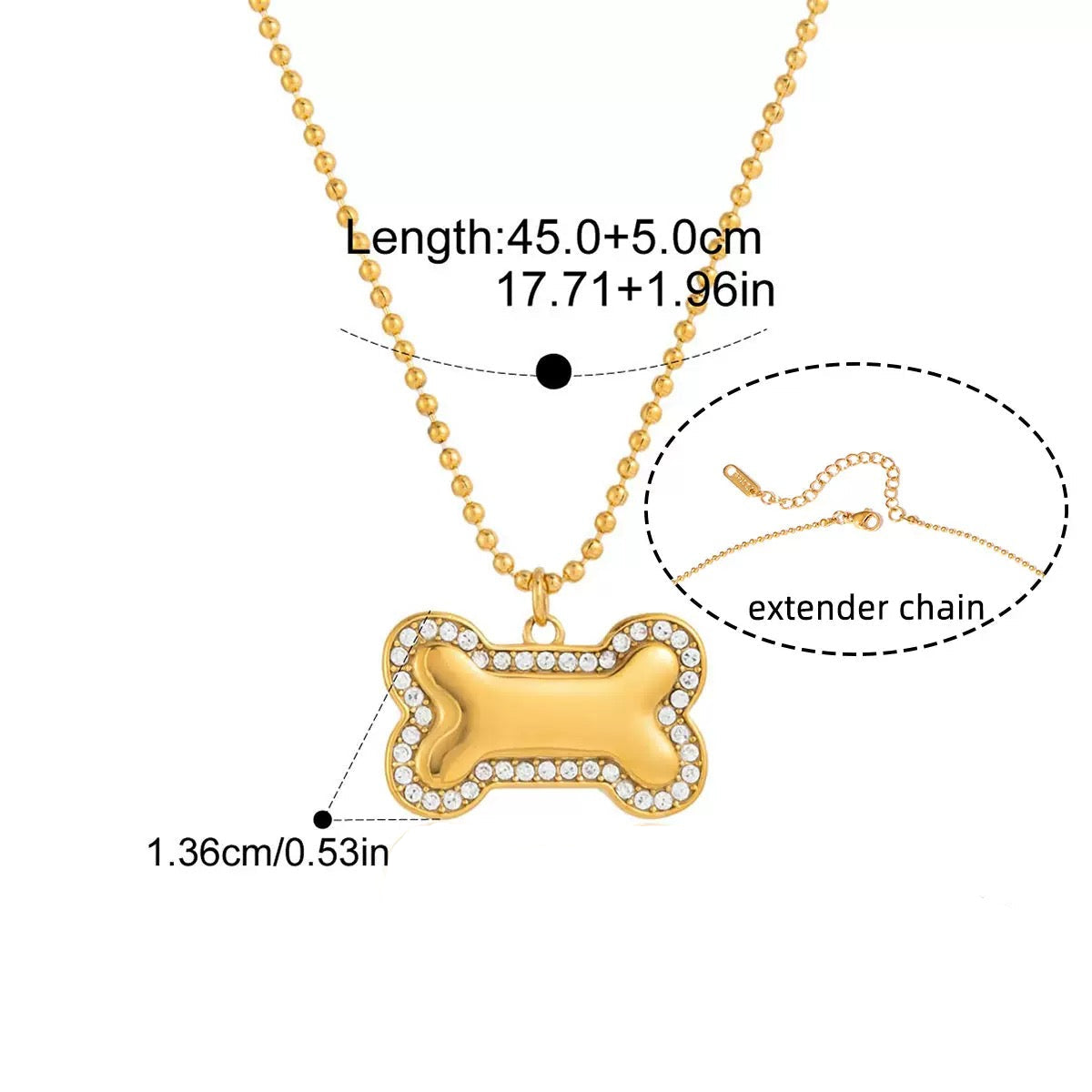 Sparkling Gold - Plated Pet - Themed Necklaces