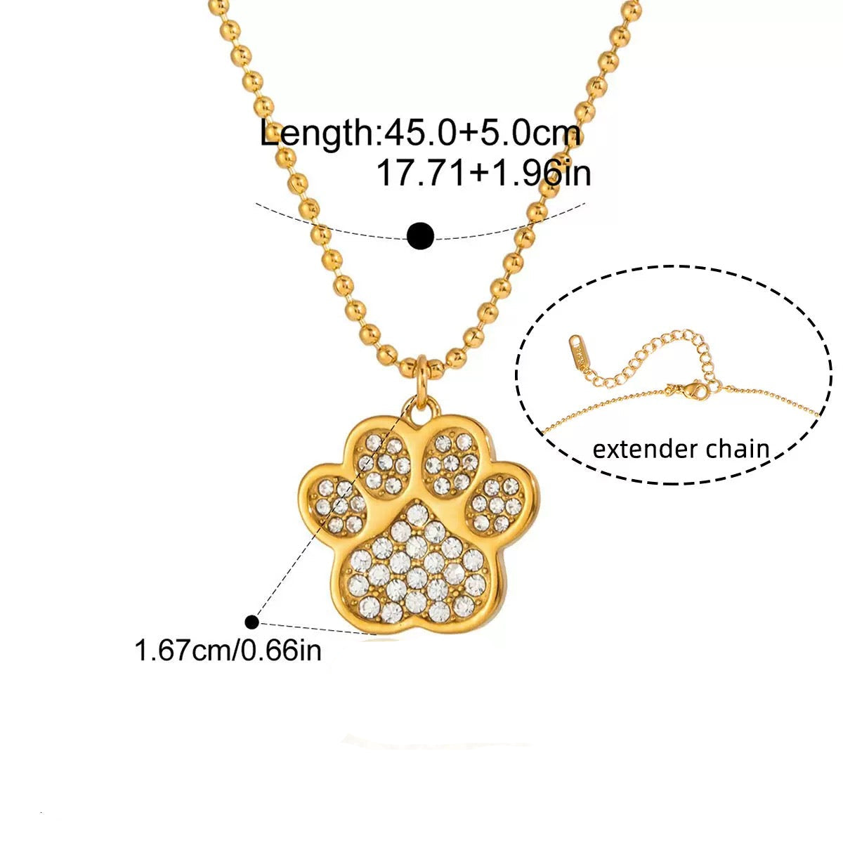 Sparkling Gold - Plated Pet - Themed Necklaces