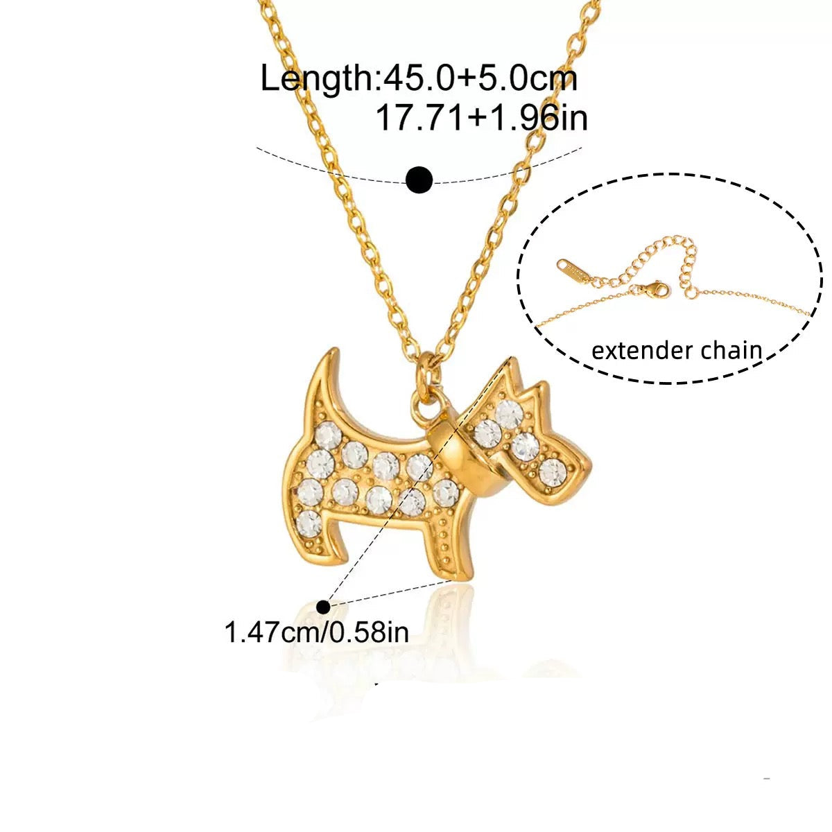 Sparkling Gold - Plated Pet - Themed Necklaces