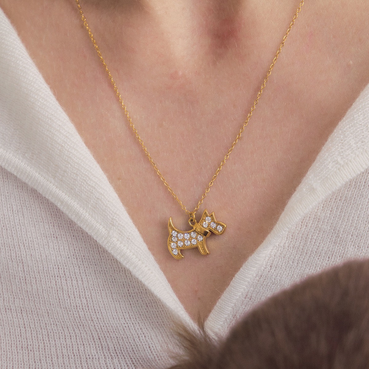 Sparkling Gold - Plated Pet - Themed Necklaces